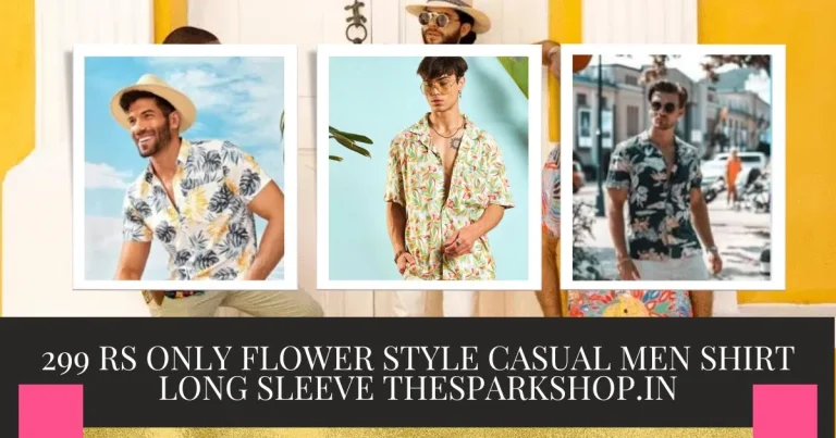 299 rs Only Flower Style Casual Men Shirt Long Sleeve Thesparkshop.in